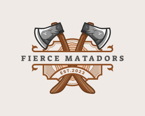 Lumberjack Woodcutter Axe  logo design