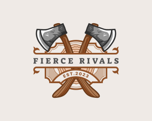 Lumberjack Woodcutter Axe  logo design