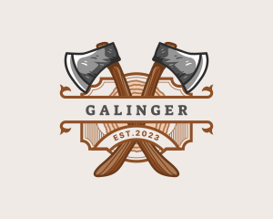 Lumberjack - Lumberjack Woodcutter Axe logo design