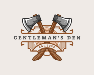 Lumberjack Woodcutter Axe  logo design