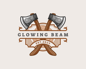 Lumberjack Woodcutter Axe  logo design