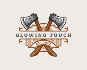 Lumberjack Woodcutter Axe  logo design