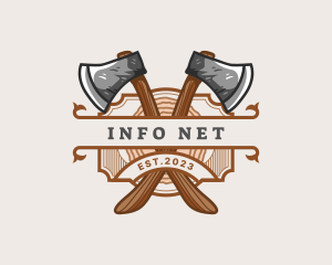 Lumberjack Woodcutter Axe  logo design