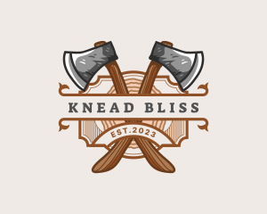 Lumberjack Woodcutter Axe  logo design