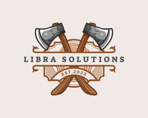 Lumberjack Woodcutter Axe  logo design