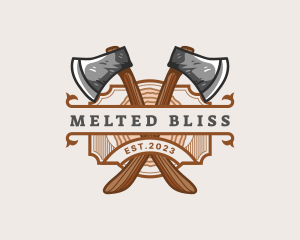 Lumberjack Woodcutter Axe  logo design