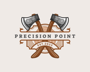 Lumberjack Woodcutter Axe  logo design