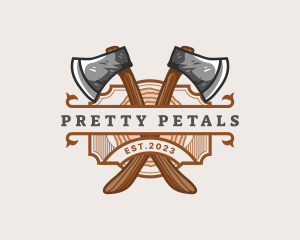 Lumberjack Woodcutter Axe  logo design