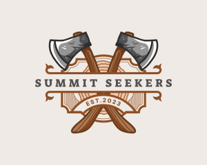 Lumberjack Woodcutter Axe  logo design