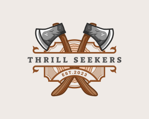 Lumberjack Woodcutter Axe  logo design