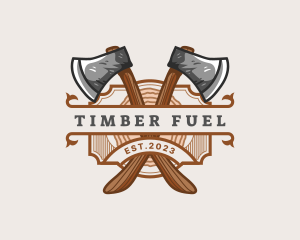 Lumberjack Woodcutter Axe  logo design