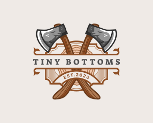 Lumberjack Woodcutter Axe  logo design