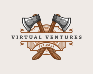 Lumberjack Woodcutter Axe  logo design