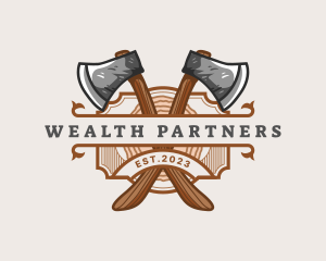 Lumberjack Woodcutter Axe  logo design