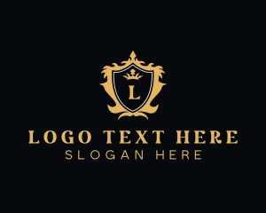 Stylish - Regal Crown Shield logo design