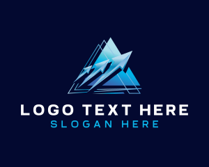 Pyramid - Arrow Graph Statistics logo design