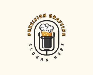 Beer Microphone Podcast logo design