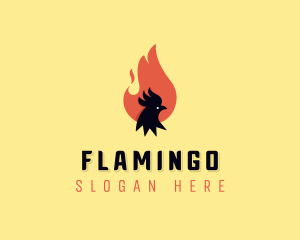 Poultry - BBQ Flame Chicken logo design
