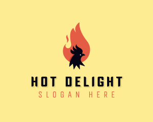 BBQ Flame Chicken logo design