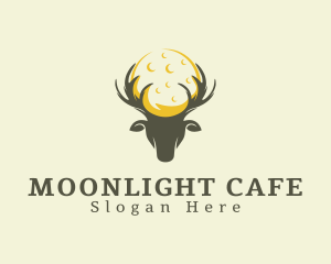 Night - Night Moon Deer logo design