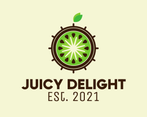 Juicy - Kiwi Steering Wheel logo design