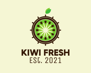 Kiwi Steering Wheel  logo design