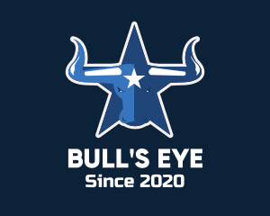 Blue Bull Star logo design