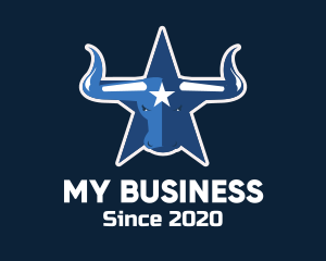 Blue Bull Star logo design