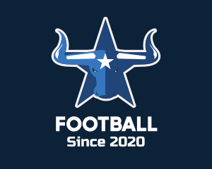 Blue Bull Star logo design