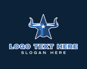 Animal - Blue Bull Star logo design