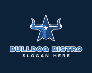 Blue Bull Star logo design