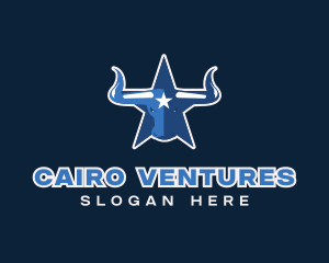 Blue Bull Star logo design