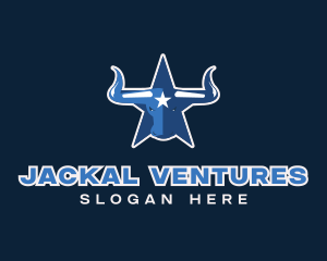 Blue Bull Star logo design