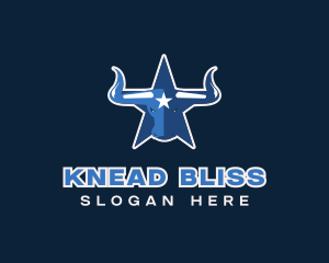 Blue Bull Star logo design