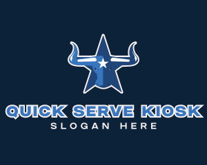 Blue Bull Star logo design