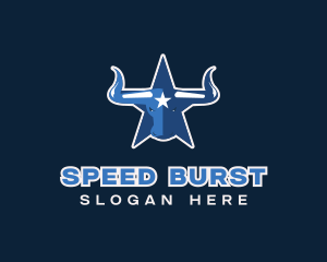 Blue Bull Star logo design