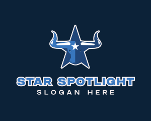 Blue Bull Star logo design