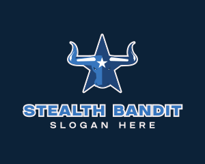 Blue Bull Star logo design