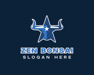 Blue Bull Star logo design