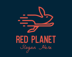 Fast Red Rabbit logo design