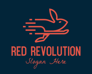 Fast Red Rabbit logo design