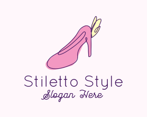 Fashion Stiletto Monoline logo design