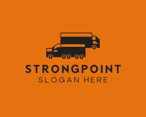 Distribution - Shipping Cargo Truck logo design