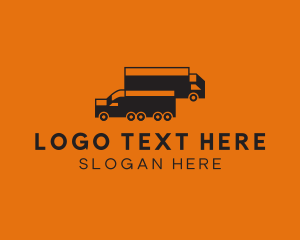 Parcel - Shipping Cargo Truck logo design