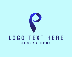 Creative Media - Corporate Ribbon Letter P logo design