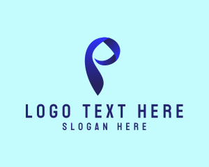 Corporate Ribbon Letter P Logo