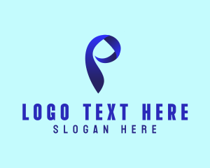 Creative Ribbon Letter P Logo