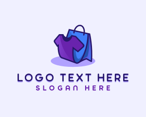 Seller - Shirt Shopping Bag Merchant logo design