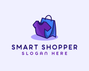 Shirt Shopping Bag Merchant logo design