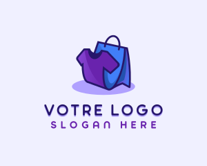 Shopping - Shirt Shopping Bag Merchant logo design